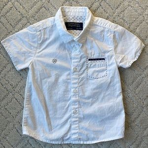 Mayoral white short sleeve button down 9M